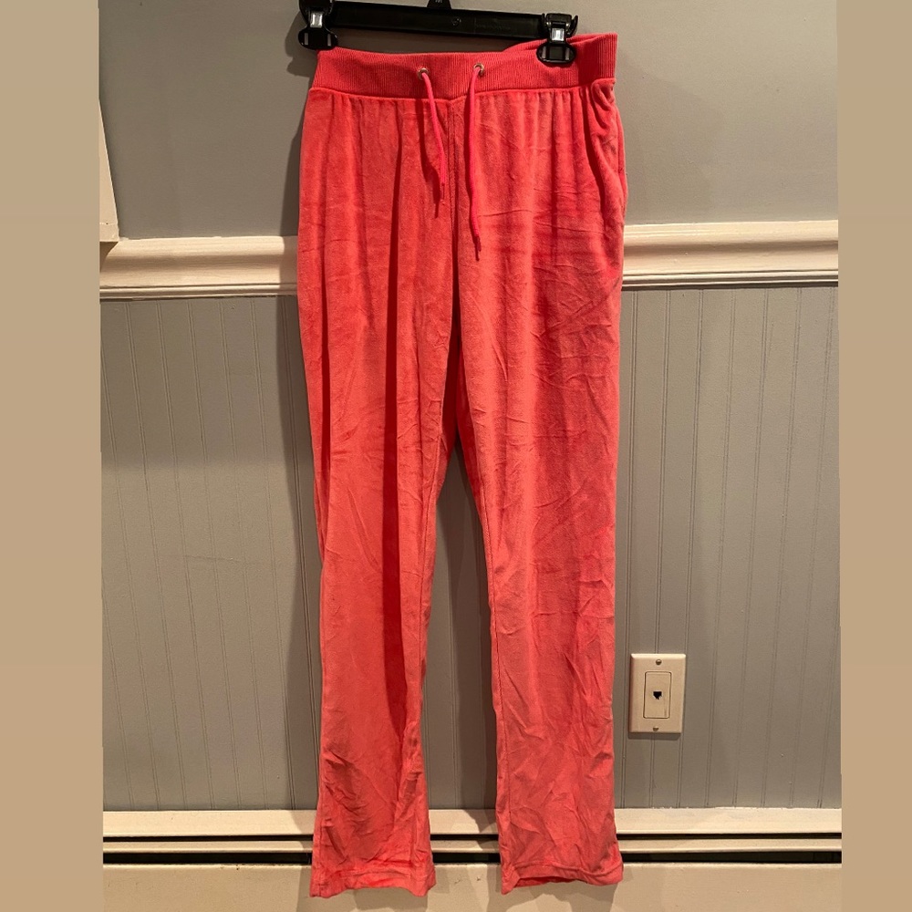 Pink velvet pants